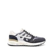 Nylon en Leren Sneakers Premiata , Blue , Heren