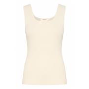 Witte Gebreide Top Slindianna Whisper Soaked in Luxury , Beige , Dames