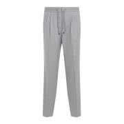 Trekkoord Wol Joggers Brunello Cucinelli , Gray , Heren