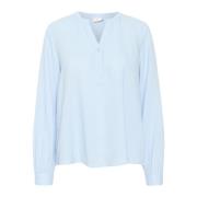 Eenvoudige Kamilia Blouse Top Kaffe , Blue , Dames