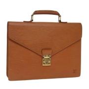 Pre-owned Leather briefcases Louis Vuitton Vintage , Brown , Dames