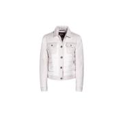 Ecru Denim Quilted Jacket Moorer , Beige , Dames