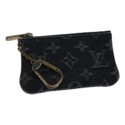 Pre-owned Denim wallets Louis Vuitton Vintage , Black , Dames