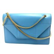 Pre-owned Leather shoulder-bags Yves Saint Laurent Vintage , Blue , Da...