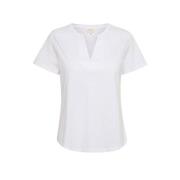 Dames V-Hals T-Shirt, Bright White Part Two , White , Dames