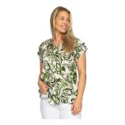 Paisley Green Blouse Stine.Hs24 2-Biz , Multicolor , Dames