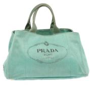 Pre-owned Canvas handbags Prada Vintage , Blue , Dames