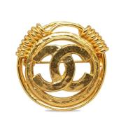 Pre-owned Metal chanel-jewelry Chanel Vintage , Yellow , Dames