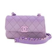 Pre-owned Canvas chanel-bags Chanel Vintage , Purple , Dames