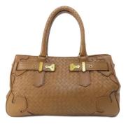 Pre-owned Leather totes Bottega Veneta Vintage , Brown , Dames