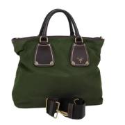 Pre-owned Nylon handbags Prada Vintage , Green , Dames