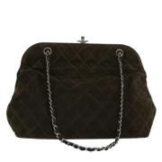 Pre-owned Suede chanel-bags Chanel Vintage , Green , Dames