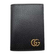 Pre-owned Leather wallets Gucci Vintage , Black , Dames