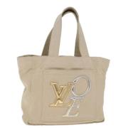 Pre-owned Canvas handbags Louis Vuitton Vintage , Beige , Dames