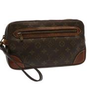 Pre-owned Canvas clutches Louis Vuitton Vintage , Brown , Dames