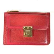 Pre-owned Leather wallets Louis Vuitton Vintage , Red , Dames