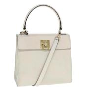 Pre-owned Leather handbags Celine Vintage , Beige , Dames