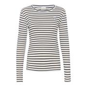 Gestreept T-shirt met lange mouwen Midnight Marine Kaffe , Multicolor ...