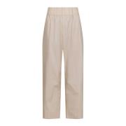 Wide Trousers Neo Noir , Beige , Dames