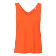 Kersen Tomaat Mouwloze Top InWear , Orange , Dames