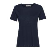 Marine Blue Tshirt Top InWear , Blue , Dames