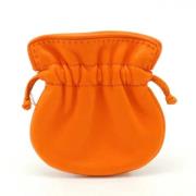 Pre-owned Leather pouches Hermès Vintage , Orange , Dames