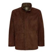 Gewatteerde Peacoat Boggi Milano , Brown , Heren