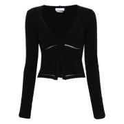 Zwart Gebreid Vest Blumarine , Black , Dames