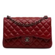 Pre-owned Leather shoulder-bags Chanel Vintage , Red , Dames