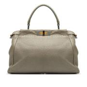 Pre-owned Leather handbags Fendi Vintage , Gray , Dames