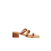 Krokodil patroon leren sandalen Miista , Brown , Dames