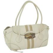 Pre-owned Leather prada-bags Prada Vintage , White , Dames