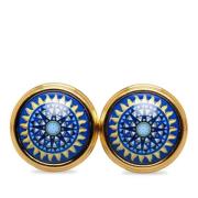 Pre-owned Metal earrings Hermès Vintage , Blue , Dames