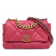 Pre-owned Leather shoulder-bags Chanel Vintage , Pink , Dames