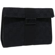 Pre-owned Canvas clutches Gucci Vintage , Black , Dames