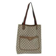 Pre-owned Canvas totes Gucci Vintage , Beige , Dames