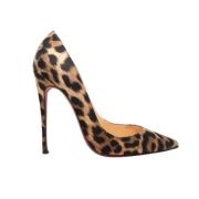 Pre-owned Canvas heels Christian Louboutin Pre-owned , Brown , Dames