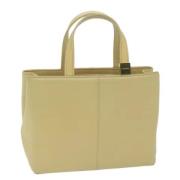 Pre-owned Leather handbags Burberry Vintage , Beige , Dames