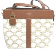 Pre-owned Leather celine-bags Celine Vintage , White , Dames