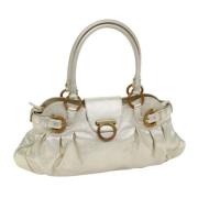 Pre-owned Leather handbags Salvatore Ferragamo Pre-owned , Beige , Dam...