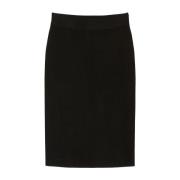 Compact jersey gebreide rok slim Marc O'Polo , Black , Dames