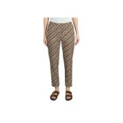 Geometrisch Patroon Rechte Broek Diega , Brown , Dames