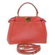 Pre-owned Leather handbags Fendi Vintage , Orange , Dames