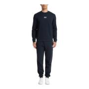 Effen Elastische Taille Tracksuit met Zakken Emporio Armani EA7 , Blue...