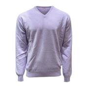 Cashmere V-hals Lavendel Trui Ferrante , Purple , Heren