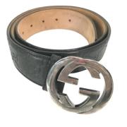 Pre-owned Leather belts Gucci Vintage , Black , Dames