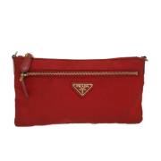 Pre-owned Nylon pouches Prada Vintage , Red , Dames