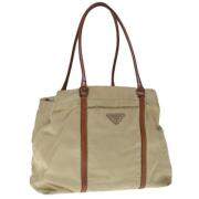 Pre-owned Nylon totes Prada Vintage , Beige , Dames