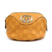 Pre-owned Leather clutches Gucci Vintage , Brown , Dames