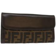 Pre-owned Canvas wallets Fendi Vintage , Brown , Dames